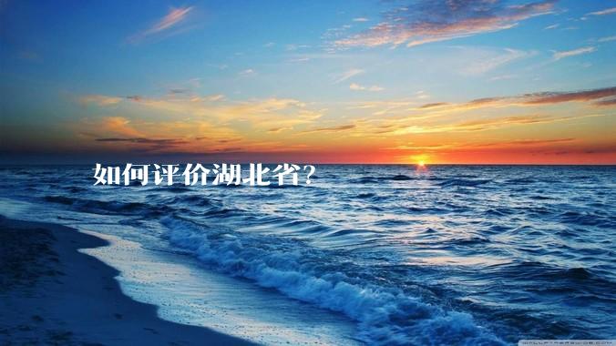 如何评价湖北省？