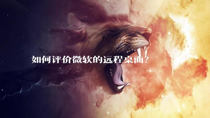 如何评价微软的远程桌面？